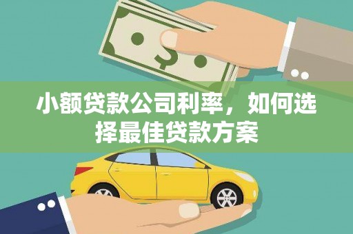 七星小额贷款公司利率，如何选择最佳贷款方案
