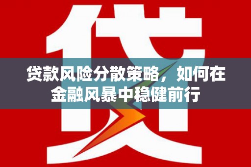 杏花岭贷款风险分散策略，如何在金融风暴中稳健前行