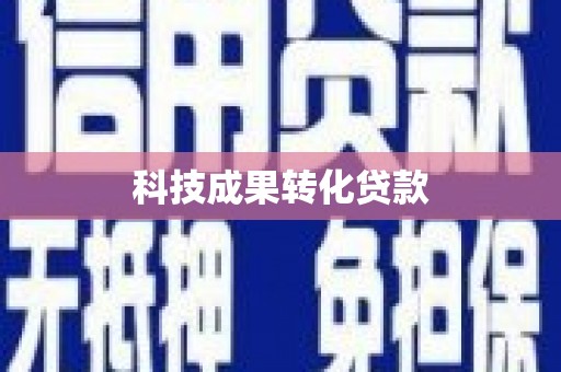 双牌科技成果转化贷款