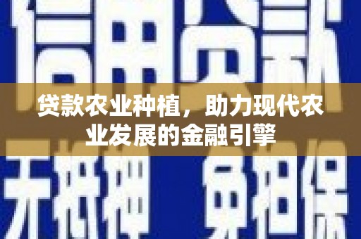 德化贷款农业种植，助力现代农业发展的金融引擎