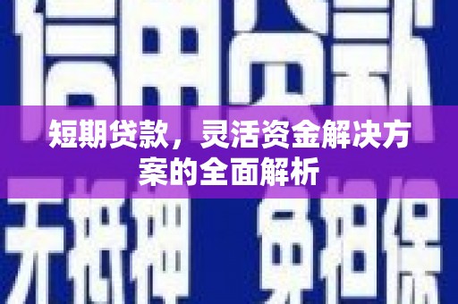 南头短期贷款，灵活资金解决方案的全面解析