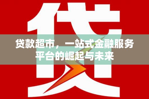 赫山贷款超市，一站式金融服务平台的崛起与未来
