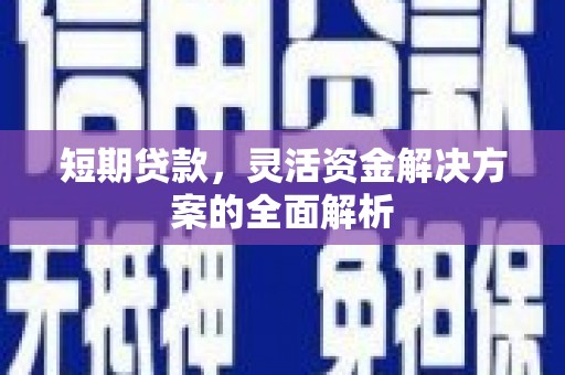 宿豫短期贷款，灵活资金解决方案的全面解析