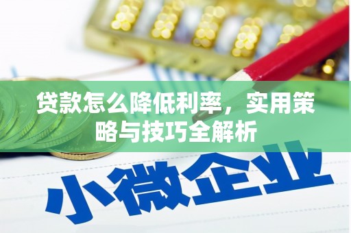 西畴贷款怎么降低利率，实用策略与技巧全解析